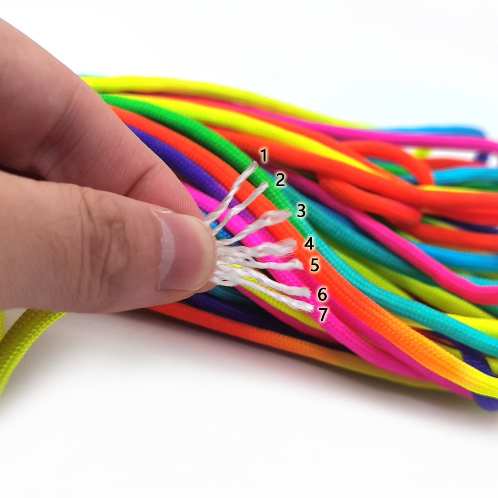 Paracord Survival Bracelet - 31 metri 4mm colori arcobaleno corda