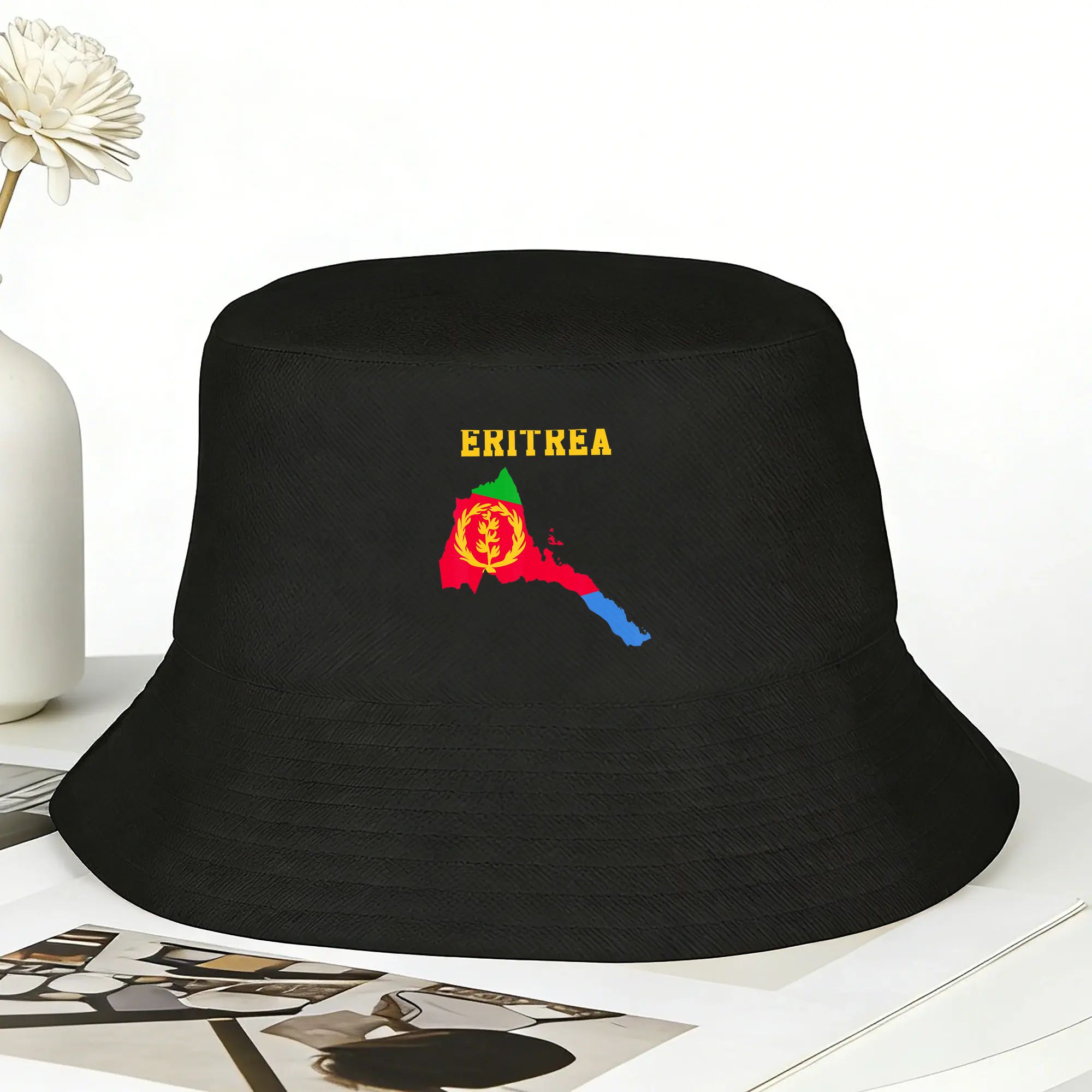 Outdoor Hunting Maps - Cappello da pescatore con bandiera dell'Eritrea,