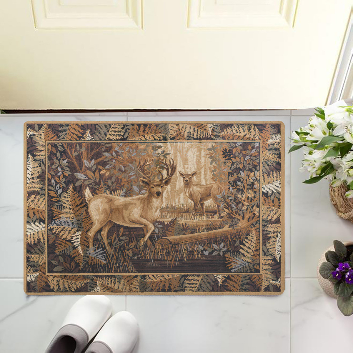 Hunting Deer Royal Vintige Fla - Hunting Outdoor Rug recensione e prezzo