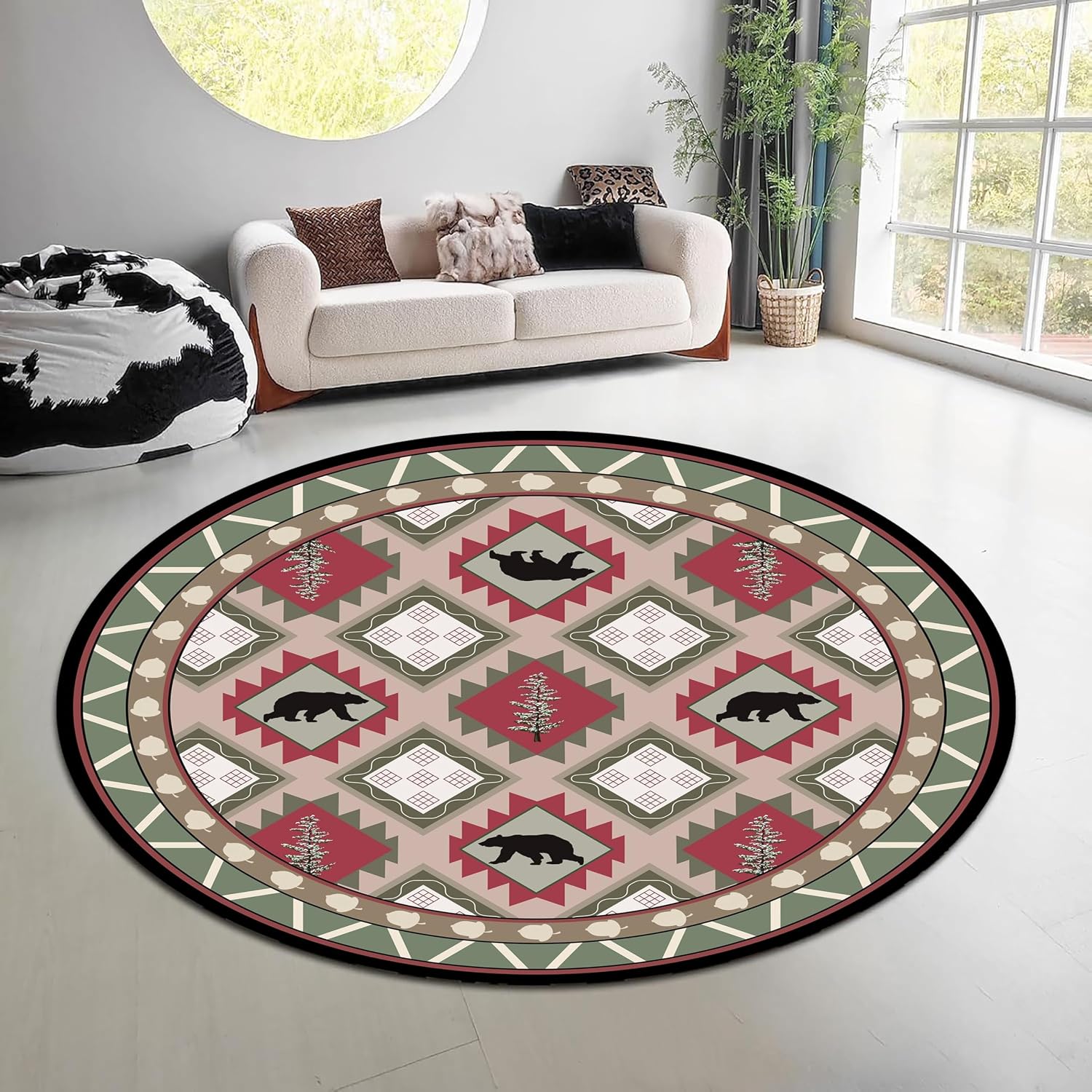 Tappeto Rotondo Vintage con Mo - Hunting Outdoor Rug recensione e prezzo